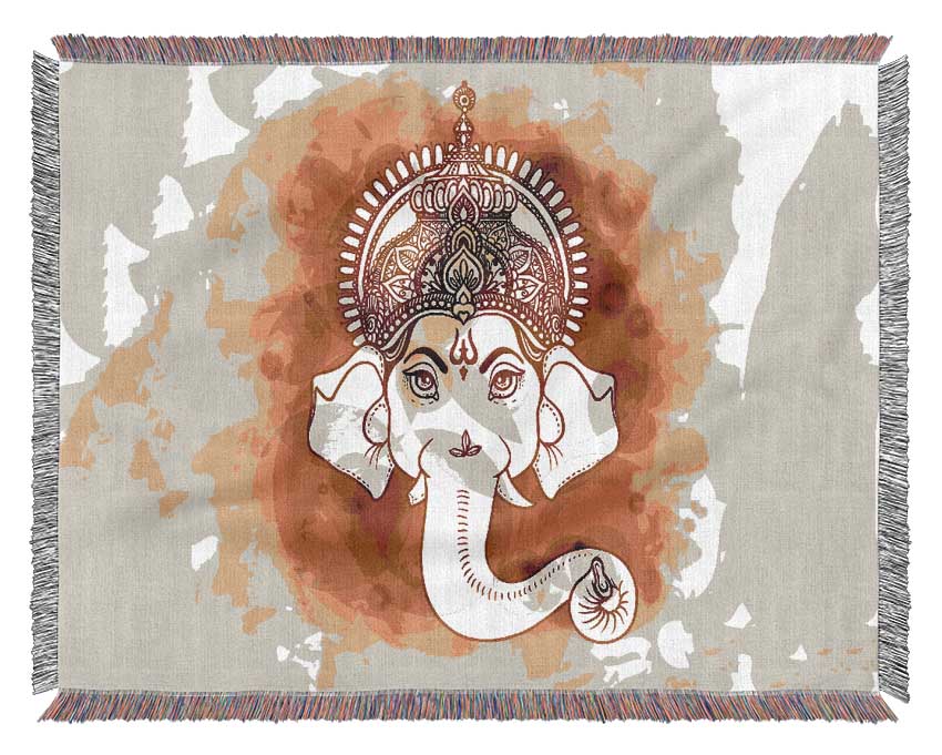 Hindu God Ganesha 6 Woven Blanket