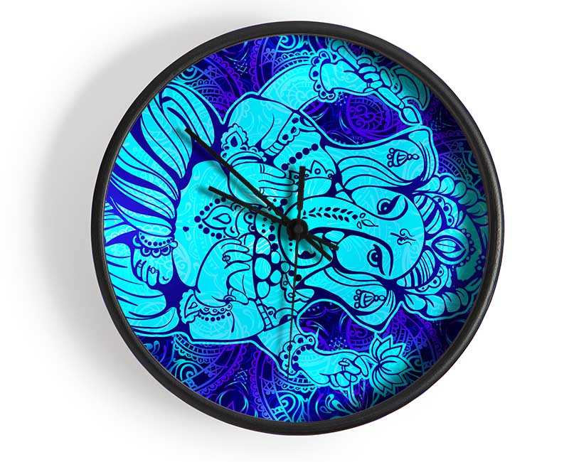 Hindu God Ganesha 4 Clock - Wallart-Direct UK