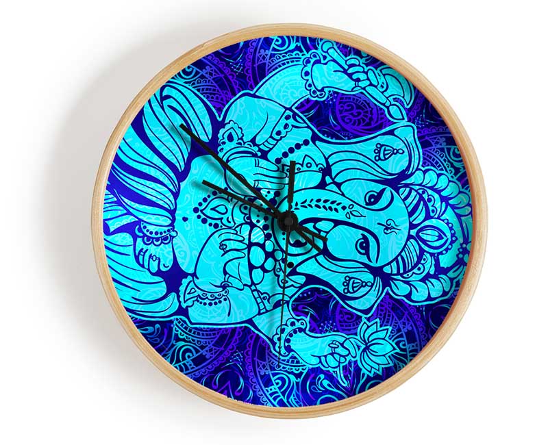 Hindu God Ganesha 4 Clock - Wallart-Direct UK