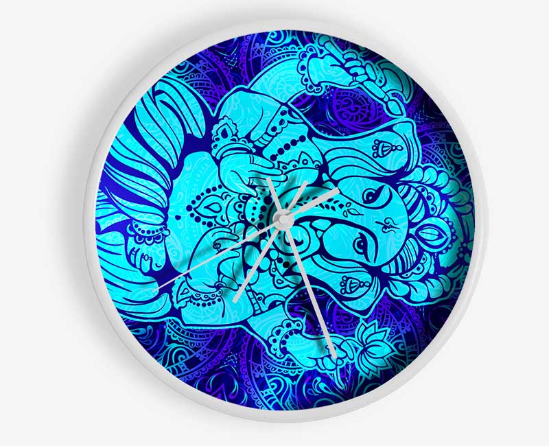 Hindu God Ganesha 4 Clock - Wallart-Direct UK