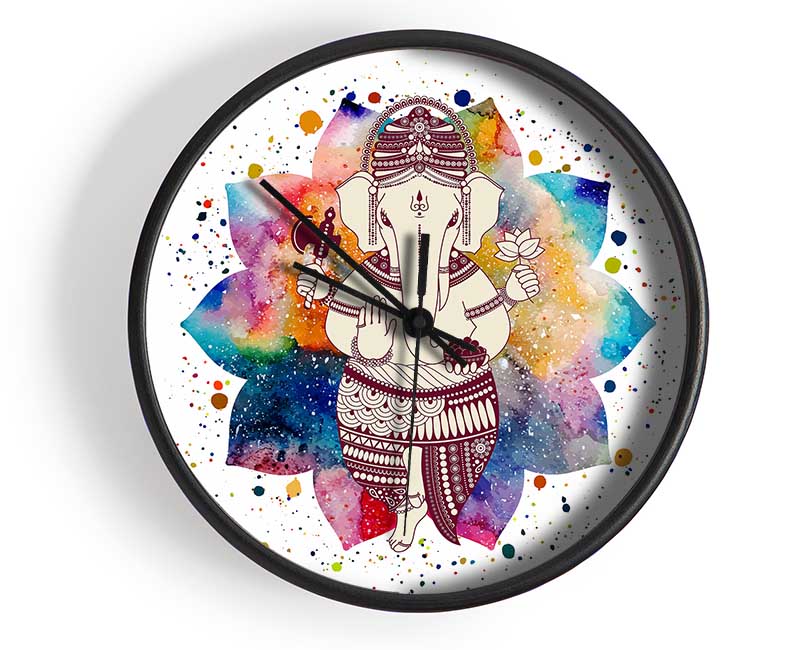 Hindu God Ganesha 1 Clock - Wallart-Direct UK