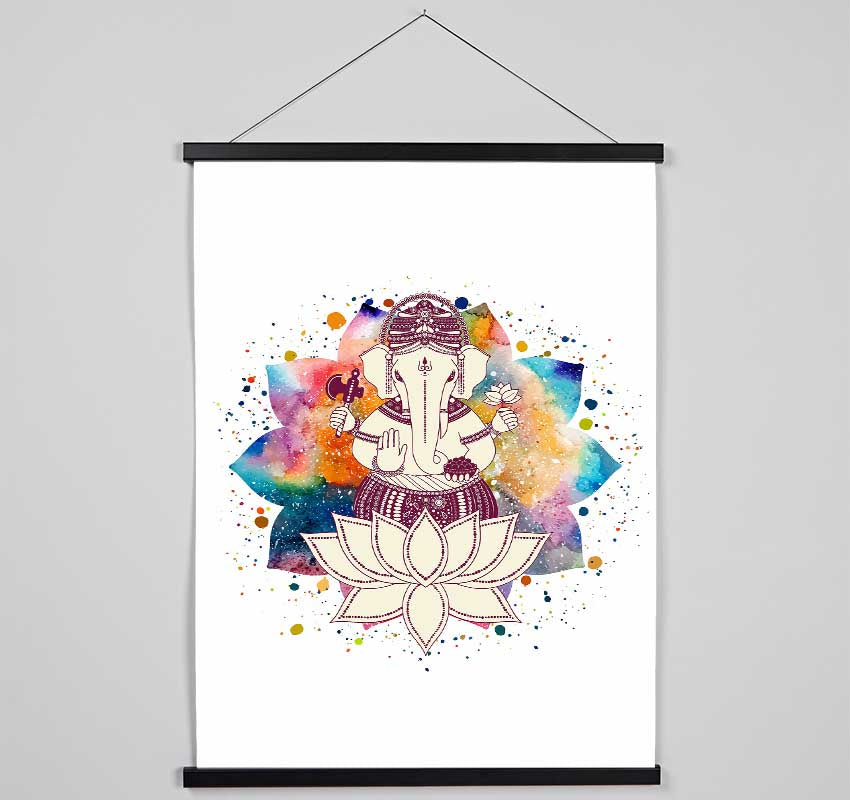 Hindu God Ganesha 3 Hanging Poster - Wallart-Direct UK