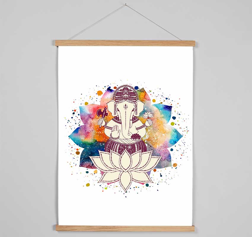 Hindu God Ganesha 3 Hanging Poster - Wallart-Direct UK