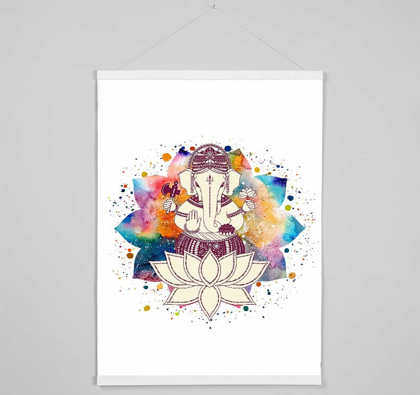 Hindu God Ganesha 3 Hanging Poster - Wallart-Direct UK