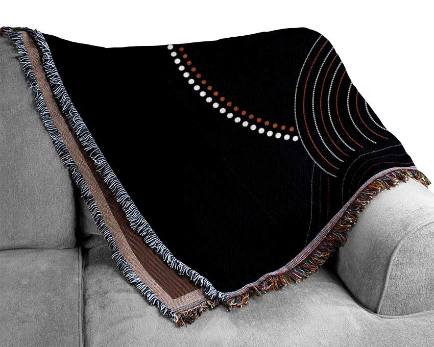 Aboriginal Sunset Tree Woven Blanket