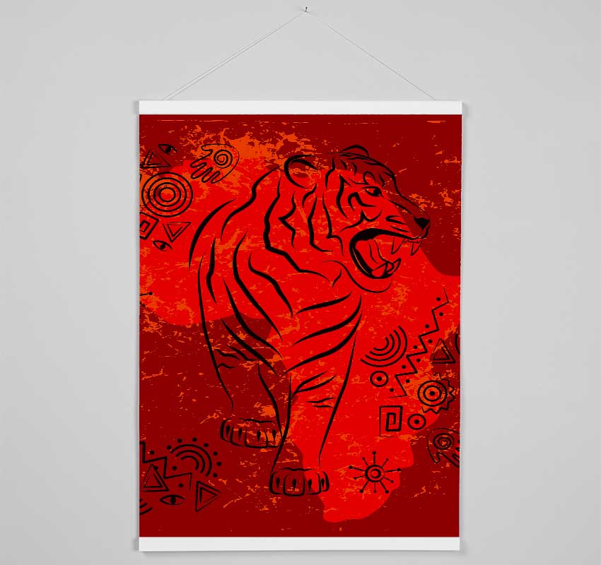 Indian Tiger Hanging Poster - Wallart-Direct UK