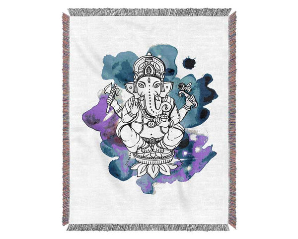 Hindu God Ganesha 5 Woven Blanket