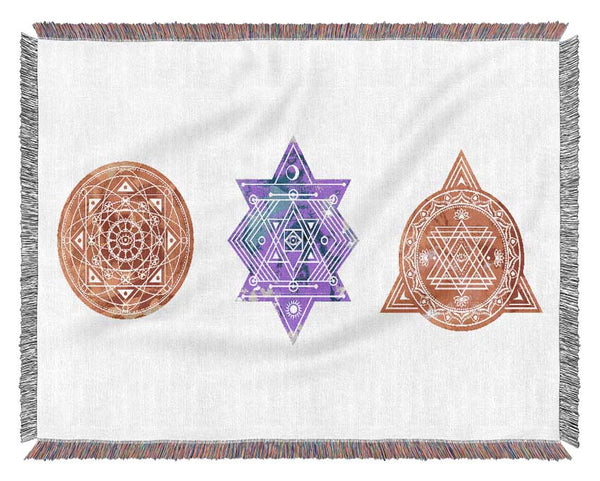 Indian Symbols Woven Blanket