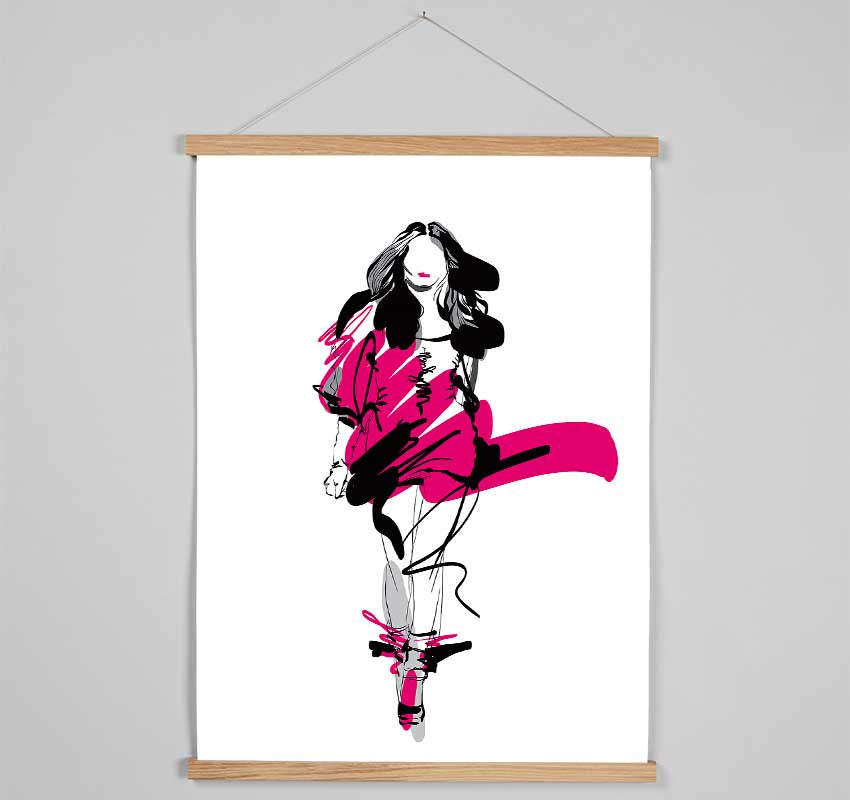 Runway Pinks Hanging Poster - Wallart-Direct UK