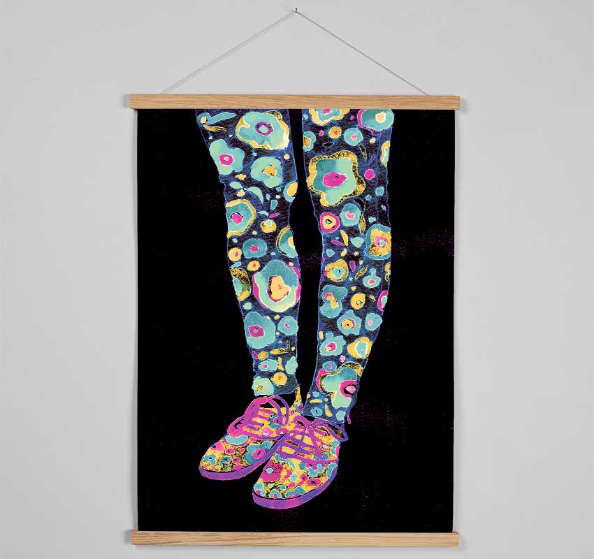 Flower Power Legs Hanging Poster - Wallart-Direct UK