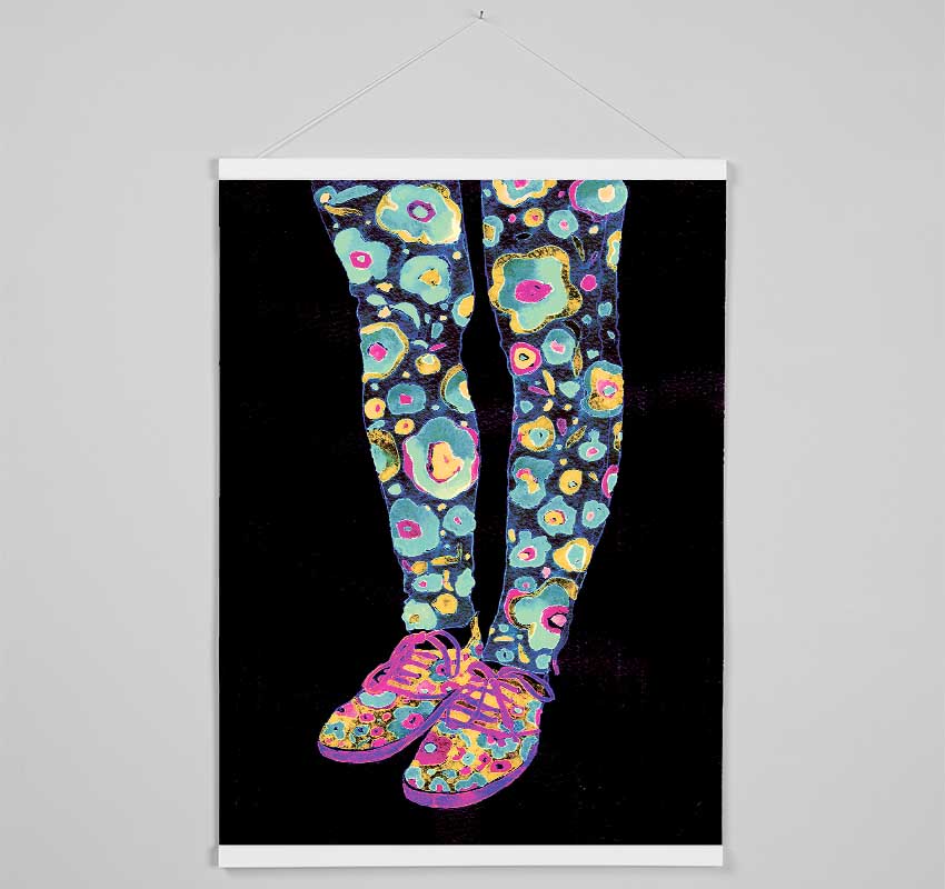 Flower Power Legs Hanging Poster - Wallart-Direct UK