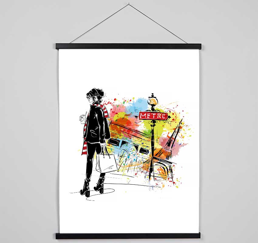 Paris Streets 1 Hanging Poster - Wallart-Direct UK