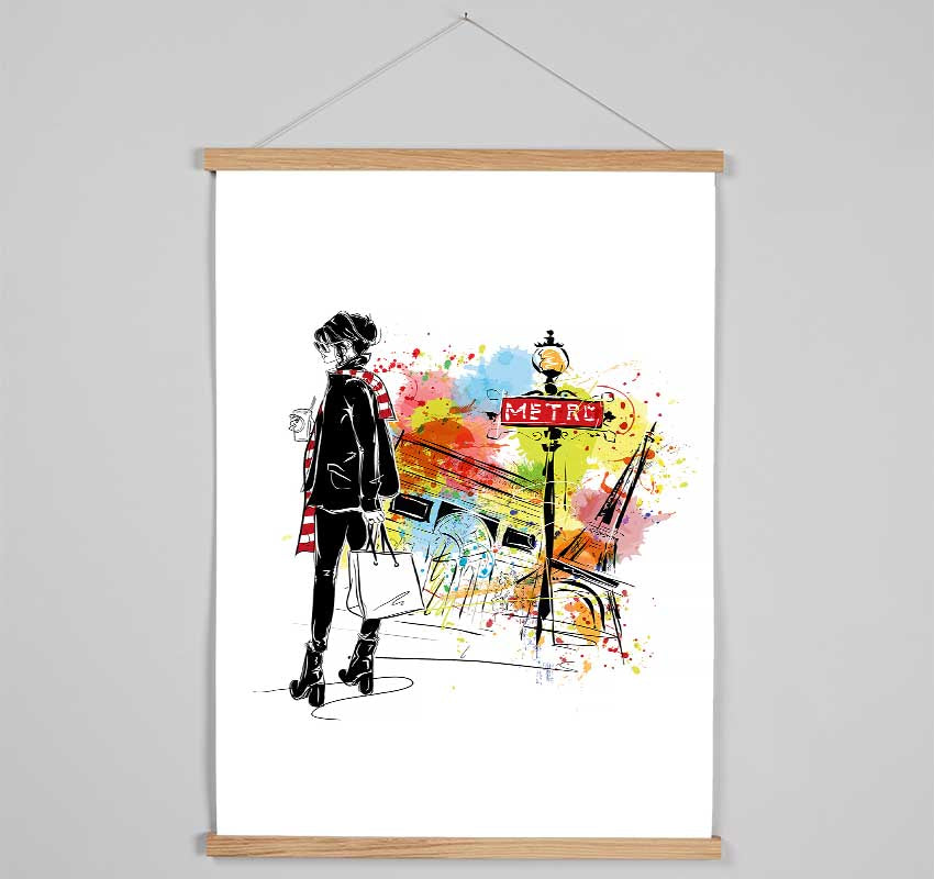 Paris Streets 1 Hanging Poster - Wallart-Direct UK