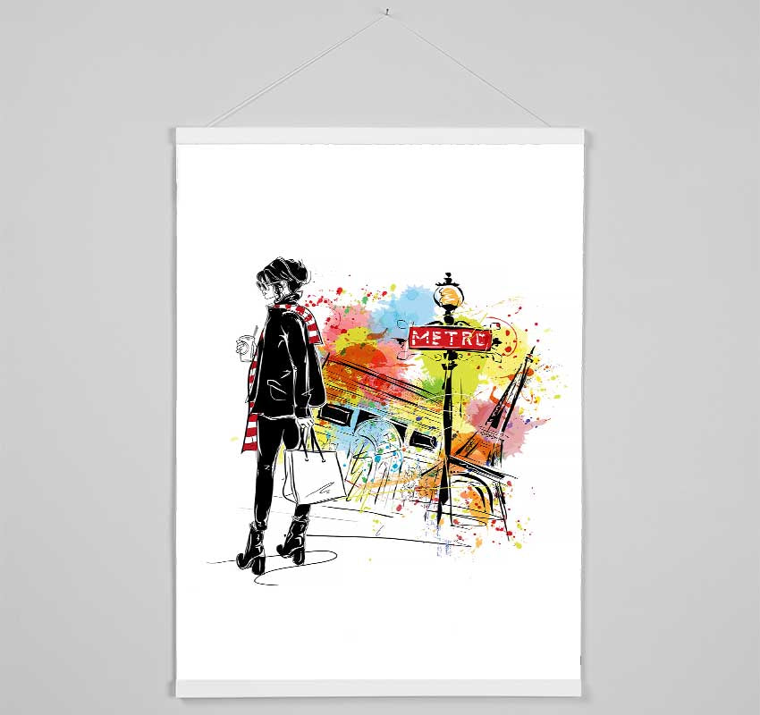 Paris Streets 1 Hanging Poster - Wallart-Direct UK