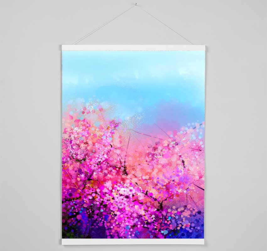 Pink Petal Madness Hanging Poster - Wallart-Direct UK