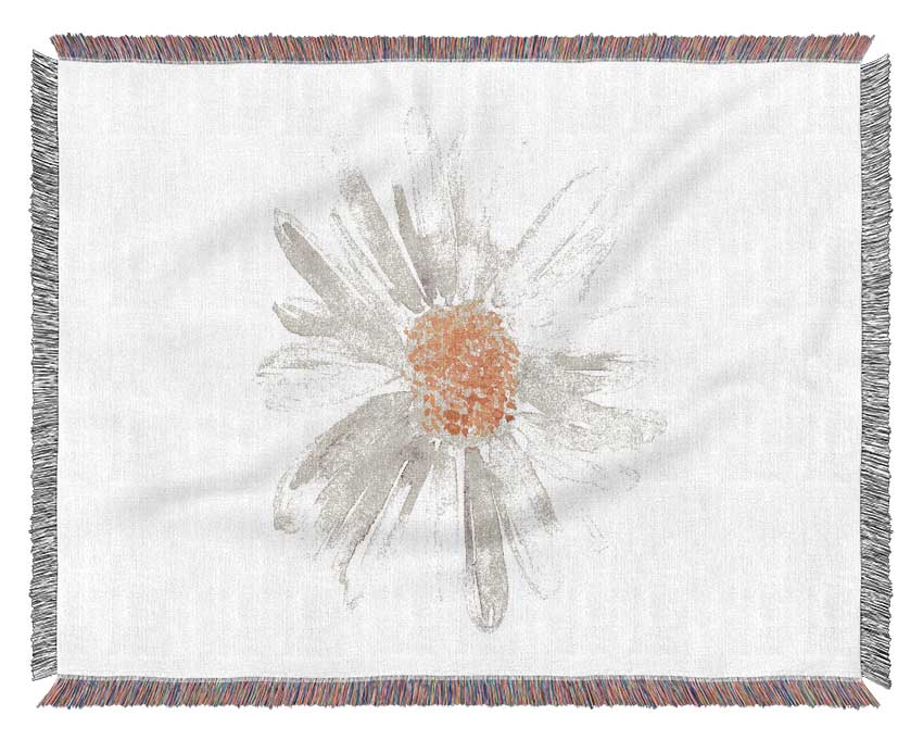 Grey Petal Beauty Woven Blanket