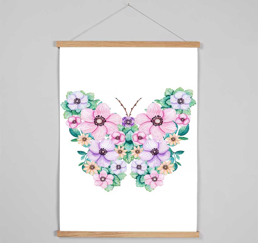 Butterfly Petals Hanging Poster - Wallart-Direct UK