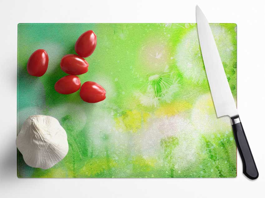 Garden Dream Glass Chopping Board