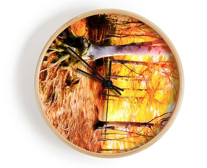 Golden Tre Walk Clock - Wallart-Direct UK