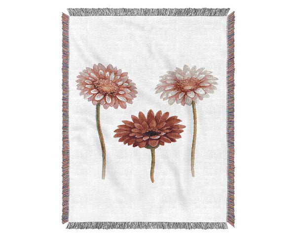 Pink Aster Woven Blanket