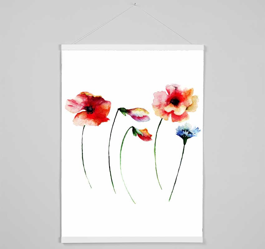 Poppy Stem Beauty Hanging Poster - Wallart-Direct UK