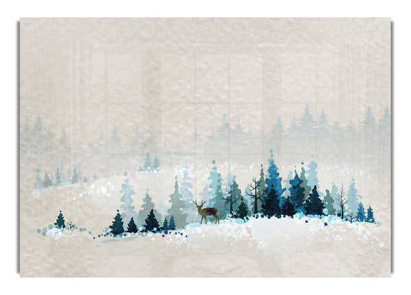 Deer In Winter Wonderland