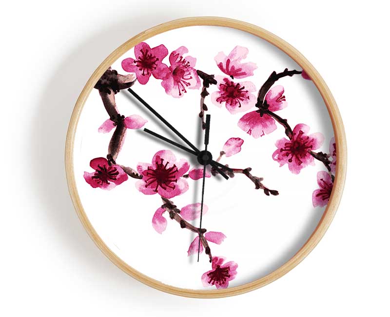 Branch Of A Cherry Blossom Clock - Wallart-Direct UK