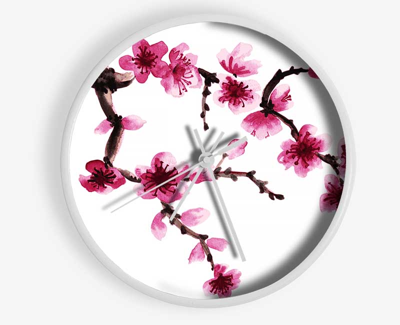 Branch Of A Cherry Blossom Clock - Wallart-Direct UK