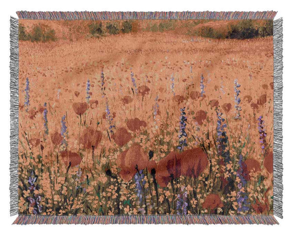 Poppy And Larkspur Magic Woven Blanket