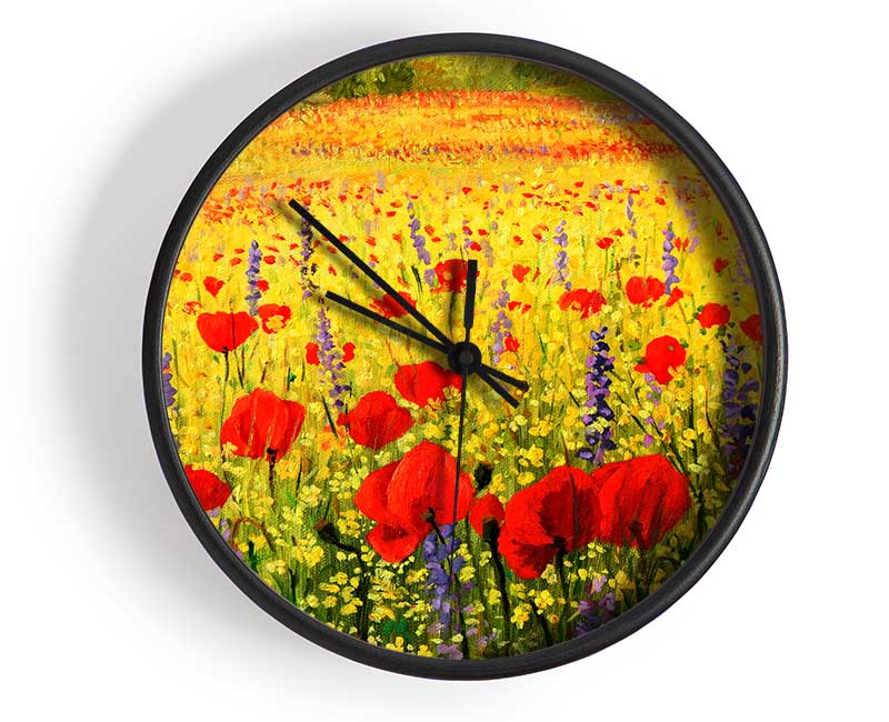 Poppy And Larkspur Magic Clock - Wallart-Direct UK