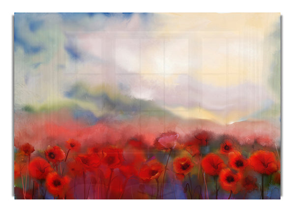 Poppy Field Abstract