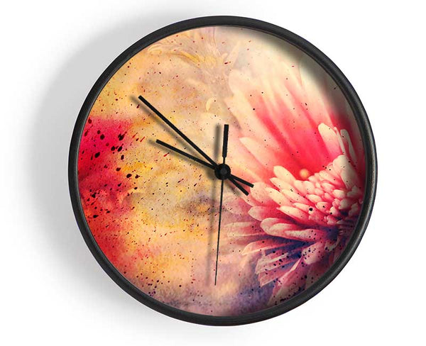 Pink Splash Clock - Wallart-Direct UK