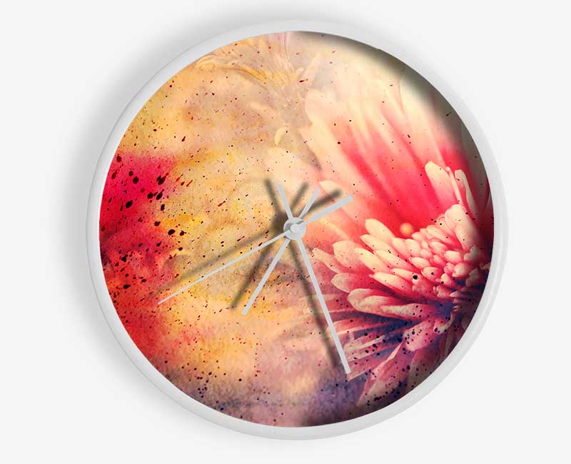 Pink Splash Clock - Wallart-Direct UK