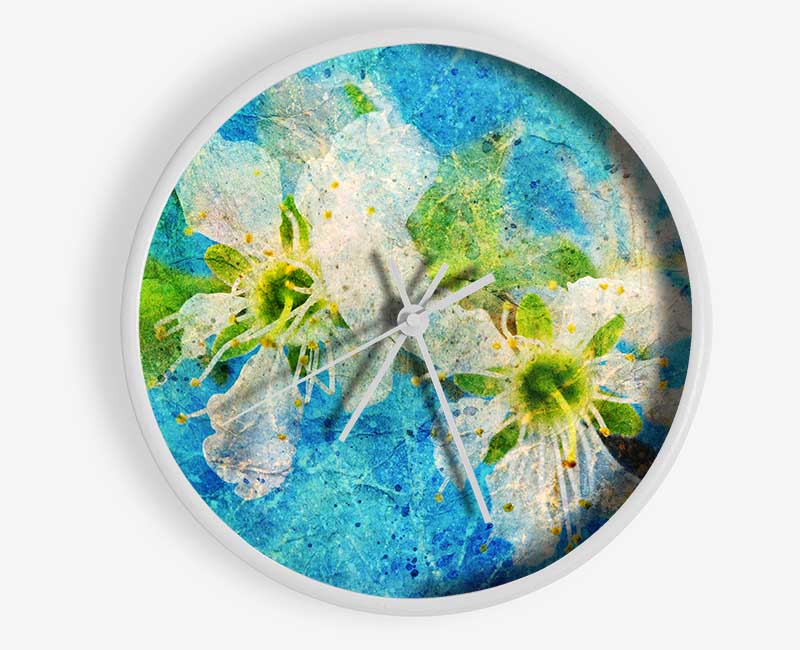 Cherry Apple Blossom Clock - Wallart-Direct UK