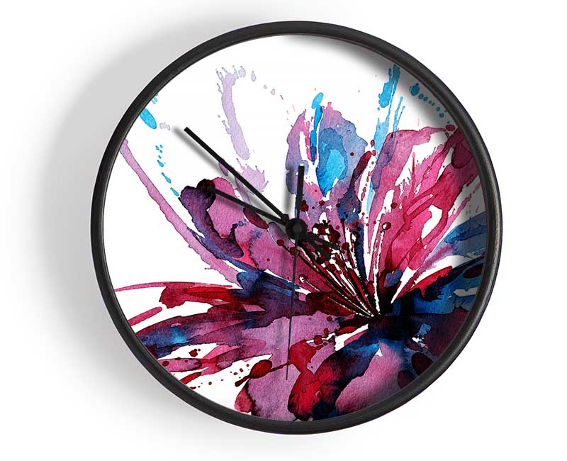 Lily Splash Clock - Wallart-Direct UK