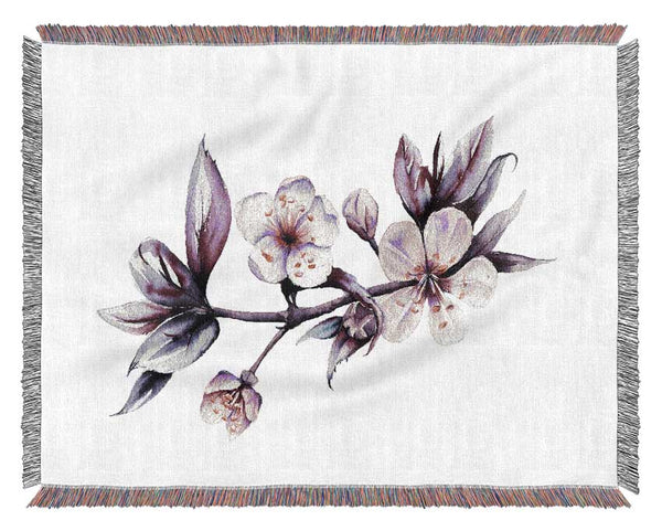 Cherry Tree Beauty Woven Blanket