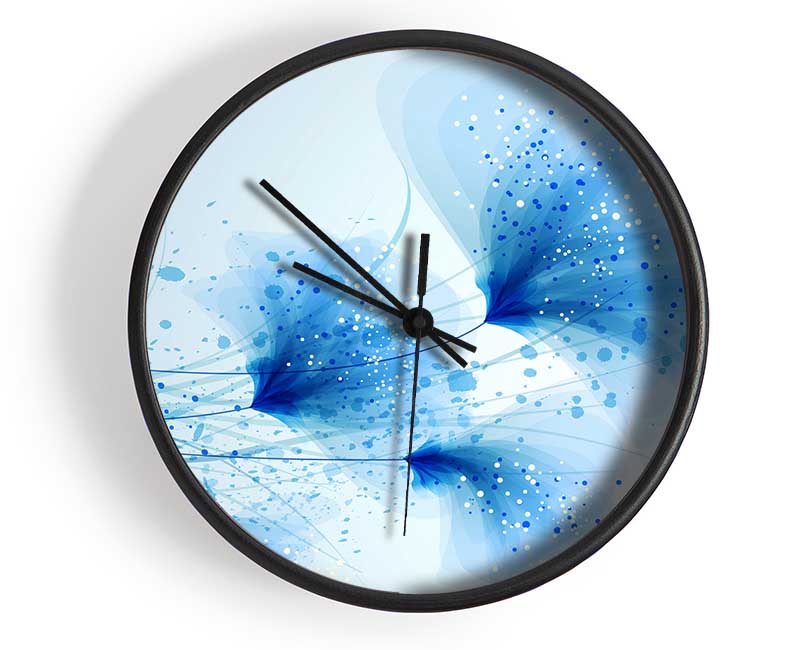 Blue Sparkle Clock - Wallart-Direct UK