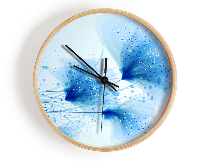 Blue Sparkle Clock - Wallart-Direct UK