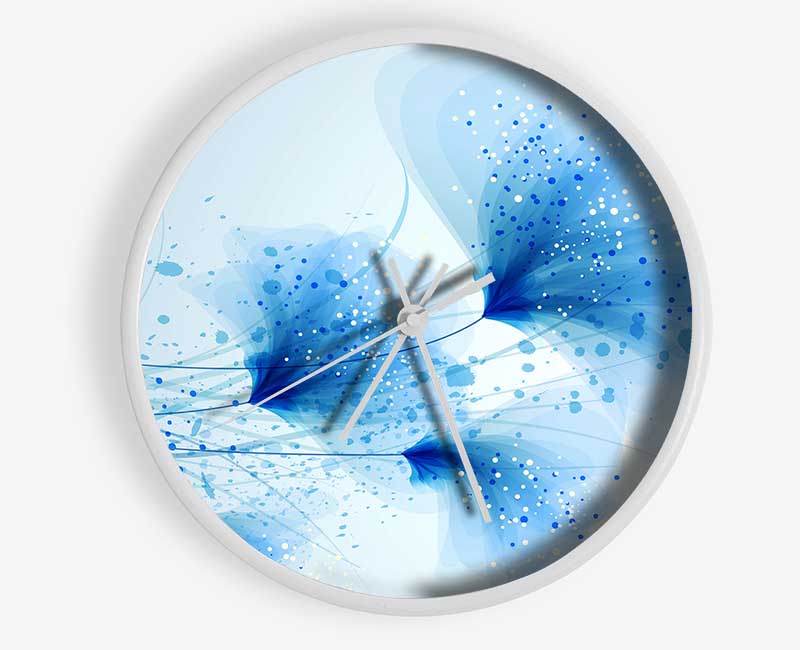 Blue Sparkle Clock - Wallart-Direct UK