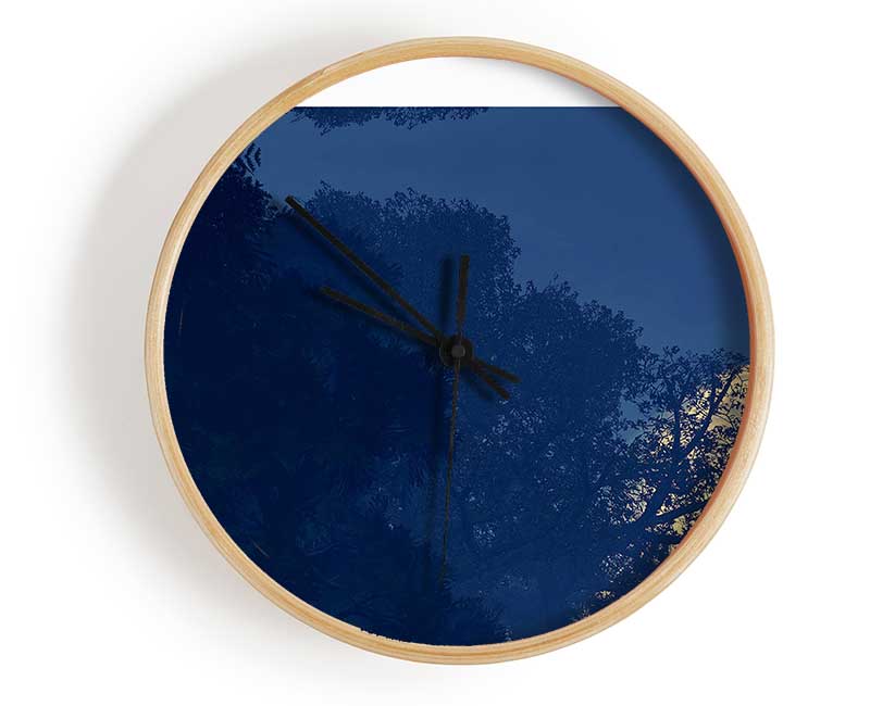 Stunning Midnight Moon Through The Trees Clock - Wallart-Direct UK