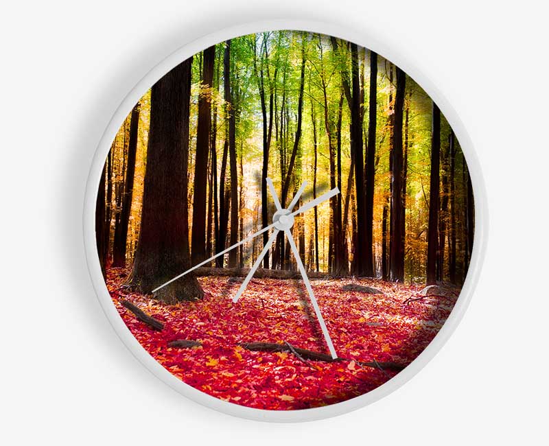 Autumn Leaves Clock - Wallart-Direct UK