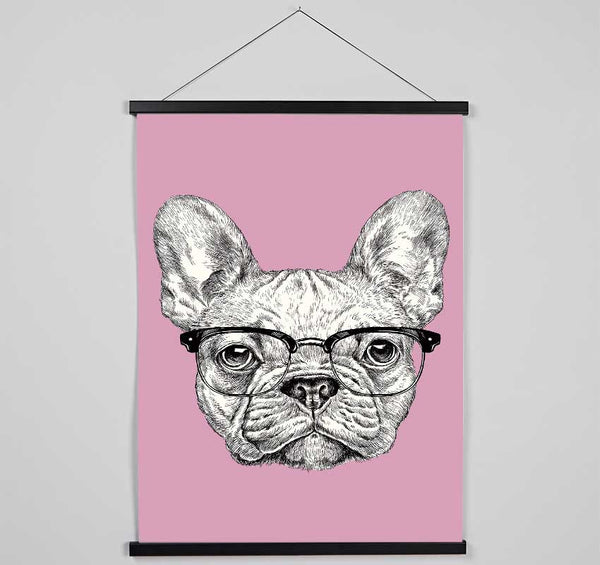 French Bulldog In Glasses Hanging Poster - Wallart-Direct UK