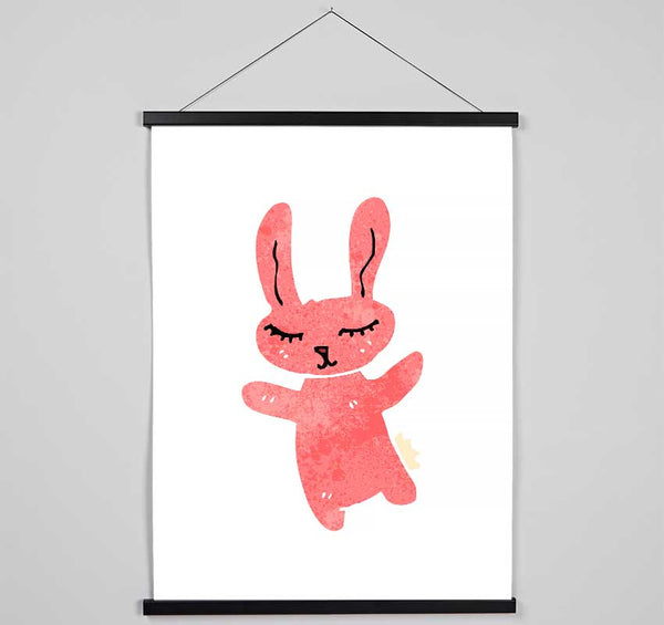 Pink Bunny Hug Hanging Poster - Wallart-Direct UK