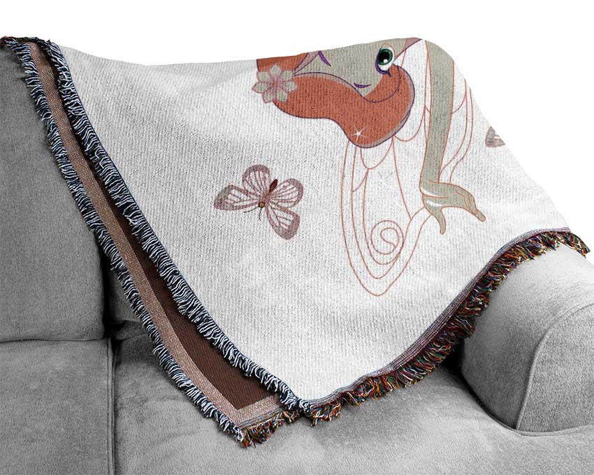 Butterfly Fairy Woven Blanket