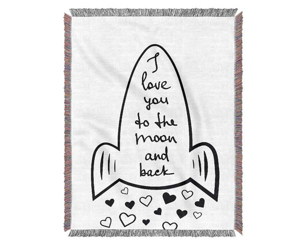 Angel Rocket I Love You Woven Blanket