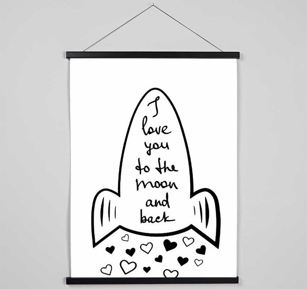 Angel Rocket I Love You Hanging Poster - Wallart-Direct UK