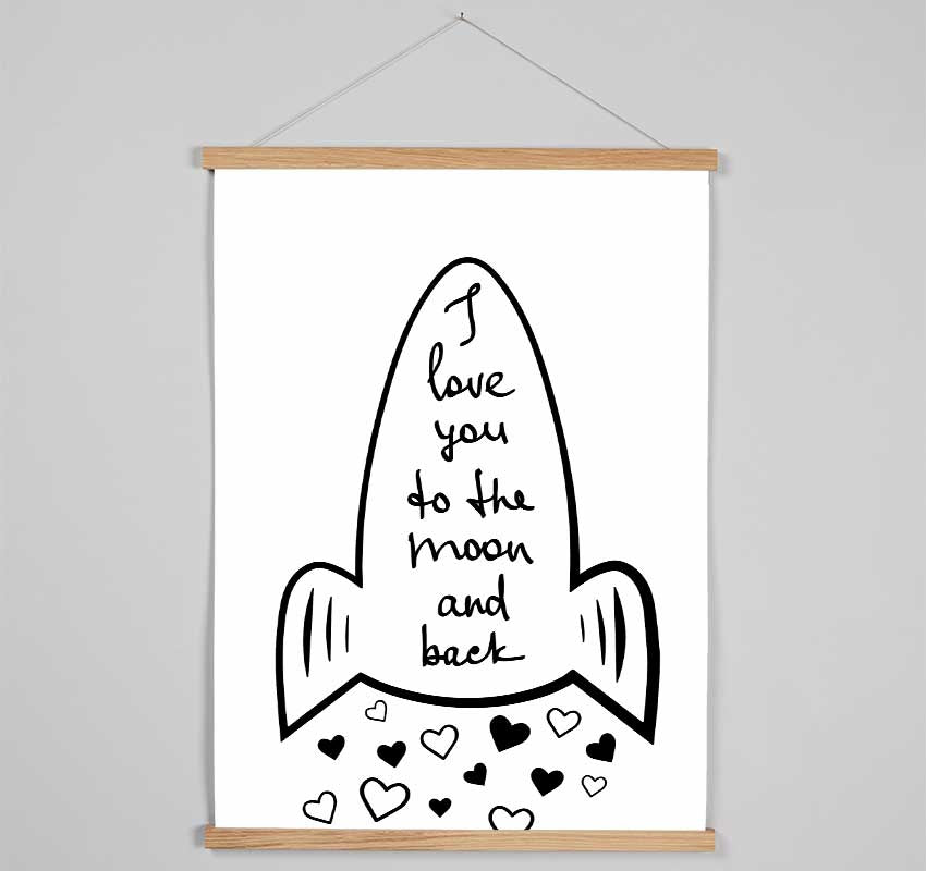 Angel Rocket I Love You Hanging Poster - Wallart-Direct UK