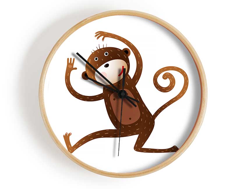 Monkey Fun Clock - Wallart-Direct UK