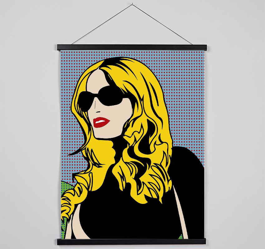 Cartoon Woman Hanging Poster - Wallart-Direct UK