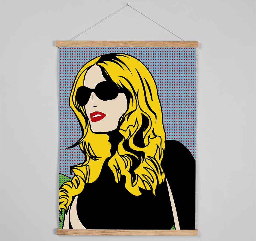 Cartoon Woman Hanging Poster - Wallart-Direct UK